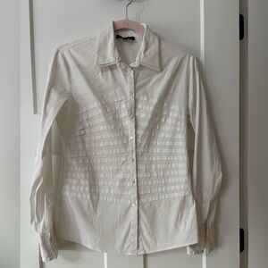 Jennifer Tattanelli Front pleat Italian made  Button Down Top EU size 44‎